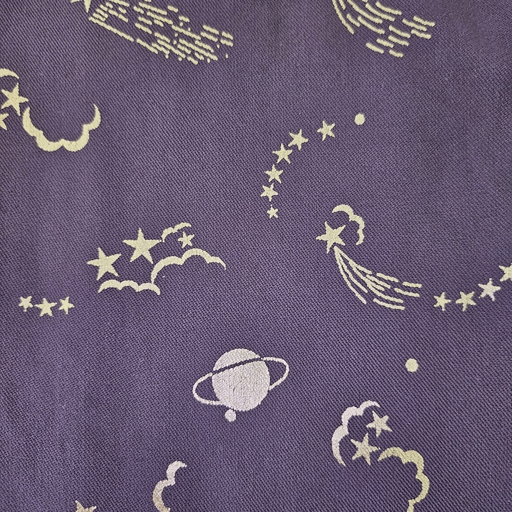 Boden Plum Purple & Gold Celestial Space Graphic Jumpsuit Girls Size 11/12 - Picture 4 of 5
